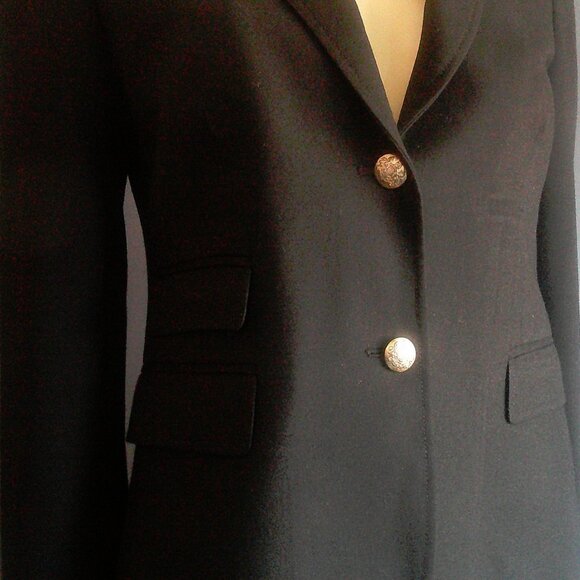 J. Crew Black Wool Blend Schoolboy Jacket Blazer 4 - Picture 4 of 12